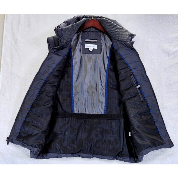 Calvin Klein Men’s Stretch Insulated Full Zip Puffer Vest Black Grey Sz XL NWOT - Picture 9 of 13